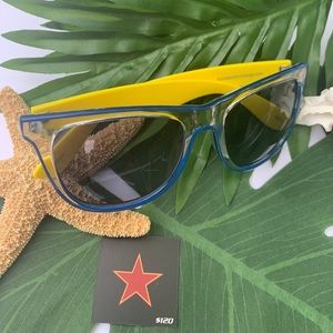 Blue & yellow sunglasses